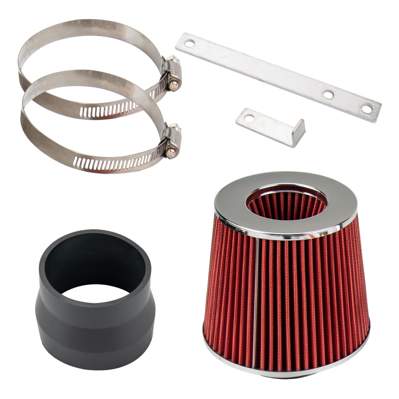 For 1998-2005 BMW E46 323 325 328 330 Red Cold Air Intake Kit & Filter