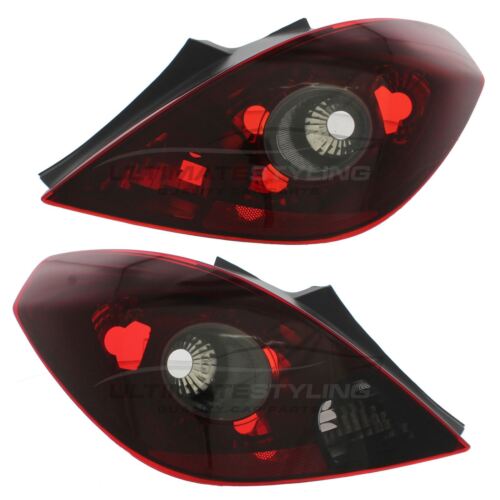 Vauxhall Corsa D Rear Light 2006-2015 3 Door Sports Back Tail Lamp Lens 1 Pair - Picture 1 of 24