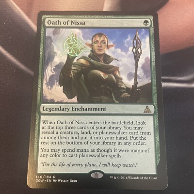 Oath Of Nissa - Mtg Magic The Gathering Karte (b)