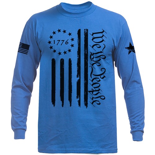 We The People US Flagge American Pride Constitution Patriotic Langarm - Bild 10 von 14