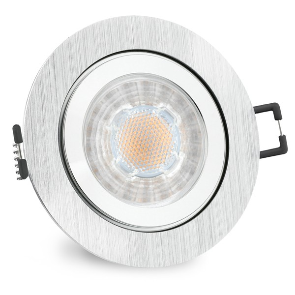 RW-2 Led Einbauleuchte Fuer Bad & Aussen IP44 Alu Rund Mit Led GU10 3W Drei Eins-image
