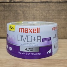 Maxell DVD R 30 Pack 4.7 GB Up To 16x 120 Minutes DVD Plus R NEW Sealed