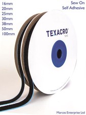 Velcro Basic 1m Hook and Loop Pair Self Adhesive Black White 10mm - 100mm