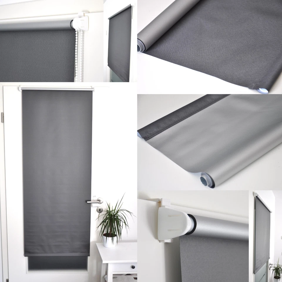 Klemm Rollo Verdunklungsrollo ohne Bohren Fenster Jalousie Thermo Klemmrollo fix - Bild 2 von 4