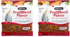 FruitBlend Bird Food Pellets 2 Pound Pack for Cockatiels Lovebirds Conures
