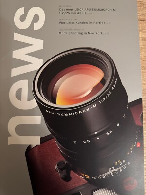 #A0357-News Magazin Leica APO Summicron -M 1:2/75 mm ASPH. Mode Shooting 01/2005