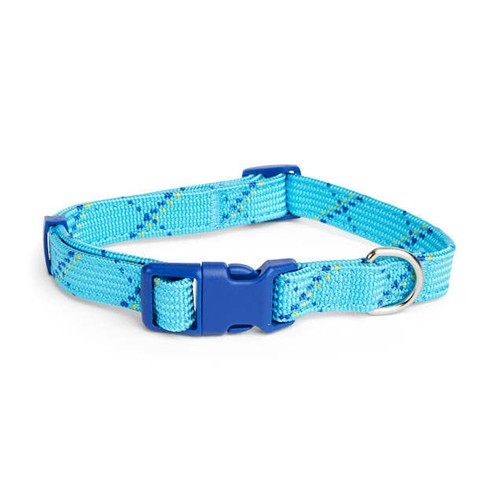 YOULY The Trailblazer Turquoise & Navy Rope Dog Collar, Medium