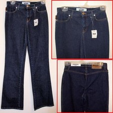 NEW Moschino Jeans Blue Dark Wash Straight Leg Low Rise Cotton Jeans Size 26
