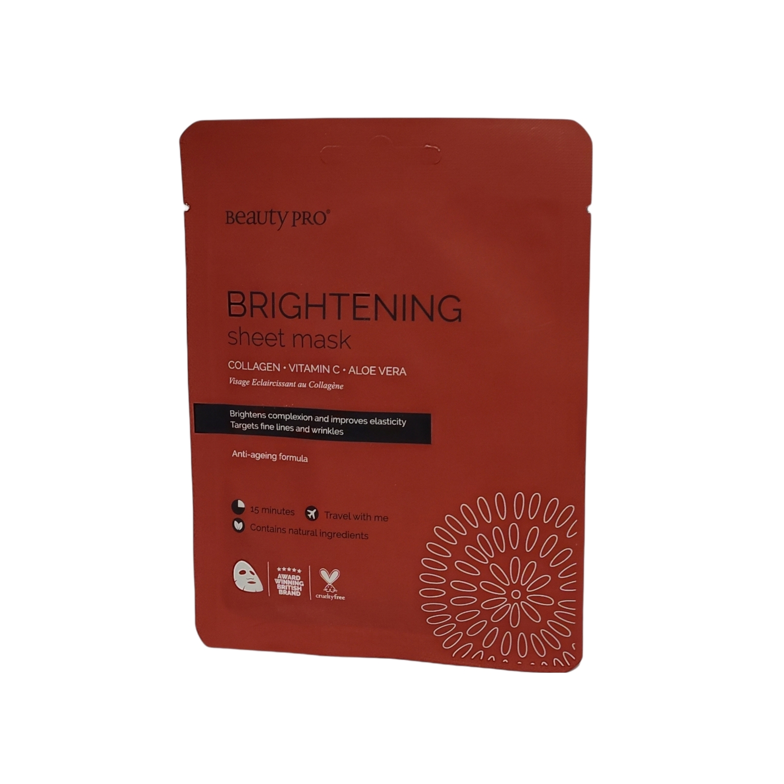 Beauty Pro Осветляющая листовая маска с коллагеном Vitiman c Алоэ Вера против старения 1 1890₽