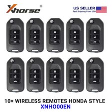 10x Xhorse Wireless Universal Flip Remote Key Honda Style 3 Button Xnho00en
