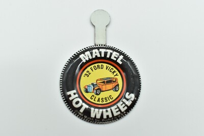 Hot Wheels - '32 FORD VICKY, 1968 Redline Pin Button/Badge, Metal, USA, Mattel
