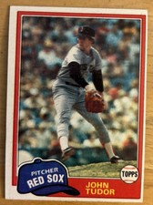 1981 Topps John Tudor Baseball Rookie Card (RC) #14 Red Sox HOF Pitcher EX O/C. rookie card picture