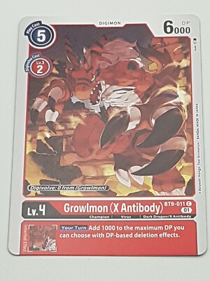 Digimon TCG Growlmon (X Antibody) NM