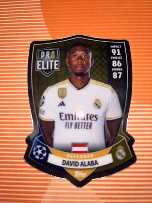 Match Attax 2023/2024 23/24 Pro Elite Shield D Alaba - Real Madrid SH 7