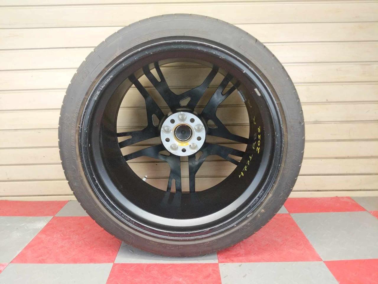 2022 AUDI R8 OEM 5 DOUBLE SPOKE REAR WHEEL 20x11 BLACK MACHINED 4S0601025AJ
