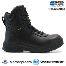 LADIES LEATHER WATERPROOF ZIP SAFETY STEEL TOE CAP WORK ANKLE BOOTS SHOES SIZE