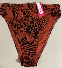 Traje de baño bikini Xhilaration parte inferior talla M (4-6) pierna media alta cintura alta nuevo con etiquetas