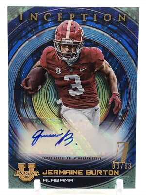 JERMAINE BURTON 2022-23 Bowman University Inception #BIA-JBN Autograph /99