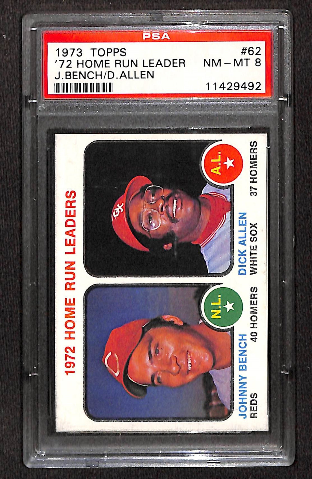 1973 TOPPS 62 1972 HOME RUN LEADER PSA 8 NMMT 11429492 eBay