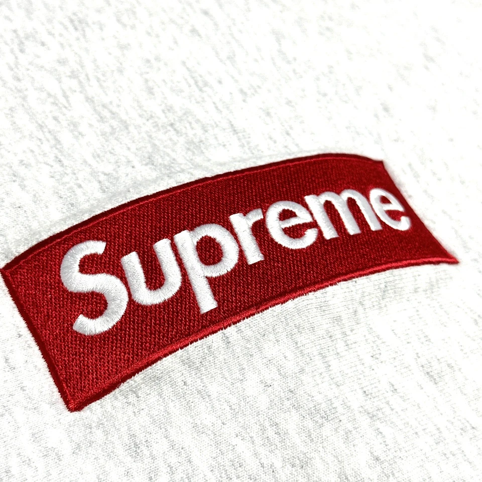 100% Authentique Supreme Col Ash Gris FW18 Box Logo XL à Capuche Thé - Photo 2/4
