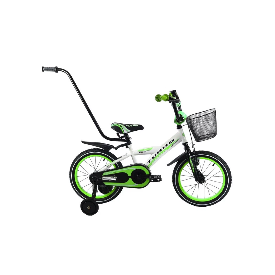 BMX 16 Zoll Kinderfahrrad Kinder Rad Spielrad Fahrrad Bike Weiss/Grün - Bild 3 von 4