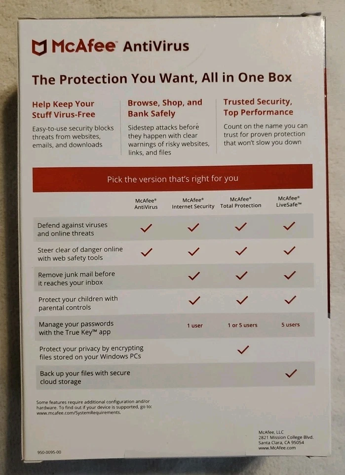 McAfee Antivirus  1 Year Subscription 1 PC ***SEALED***MAB00EST1RAA*** - Image 2 of 4