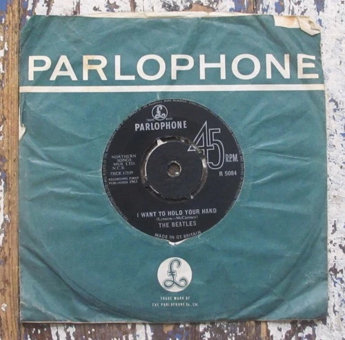The Beatles I Want To Hold Your Hand Vinyl 7" Single EX/EX Parlophone R 5084 NCB