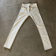 Gustin California White Raw Skinny Jeans - RN: 11669 Men’s 31X33