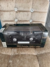 Superior 1961 Porsche 356B Coupe Diecast Model Car 1:24 Scale Black Boxed SS7721