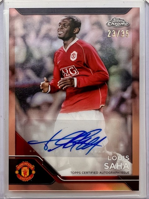 Topps Chrome Manchester United Deluxe - Louis Saha Auto 23/35