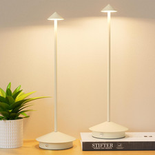 2-Pack 6000mAh Rechargeable Led Table Lamp Cordless,3000K-6000K Stepless Dimming