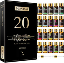 Tea Tree 20 Pcs Pure Essential Oil Gift Set, for Diffuser, Humidifiers, Skin Car