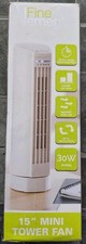 Fine Elements Mini Tower Fan 240V White Timer