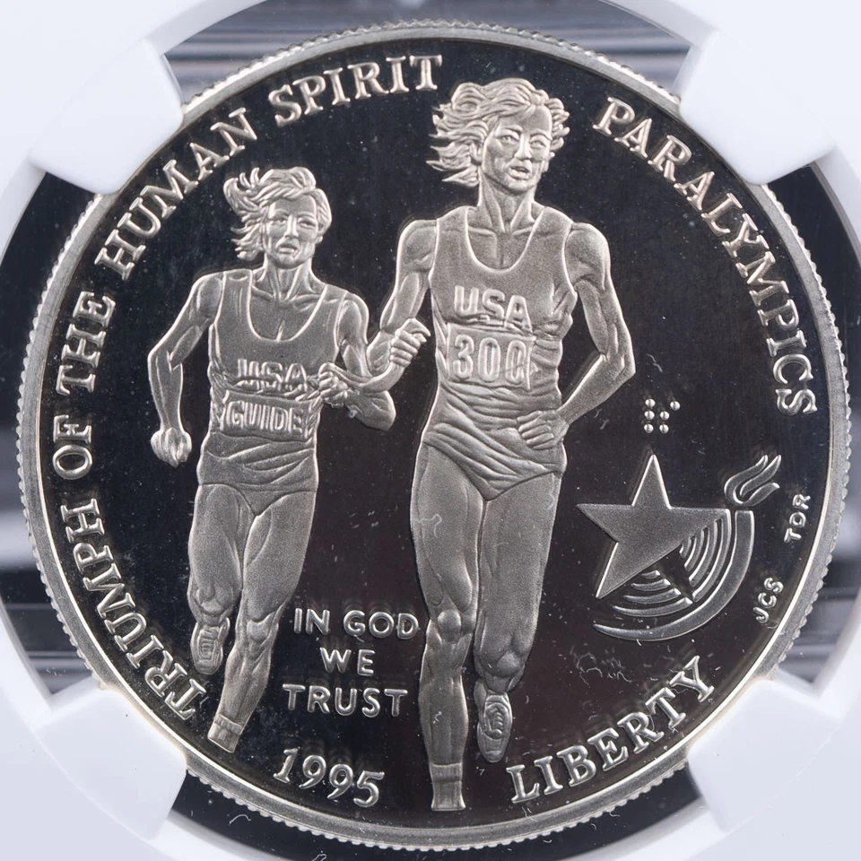 Certified 1995-P Silver $1 NGC PF69 Ultra Cameo Paralympics  - Image 2 of 4