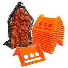 24 Pack 4" Flatbed Edge Protectors with Carrying Case, 4" Winch Ratchet Orange