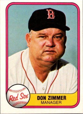 1981 Fleer Don Zimmer  MGR 230 Boston Red Sox