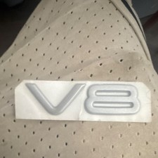 Vintage 20 Year Old V8 Emblem For Vehicle Vintage 20 Year Old V8 Emblem For Vehicle