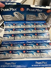 100pcs PEARL Max Platinum Double Edge Razor Blades Stainless Steel Barber Salon