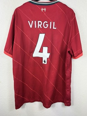 LIVERPOOL NIKE 2021/2022 FOOTBALL HOME JERSEY #4 VIRGIL SIZE “2XL