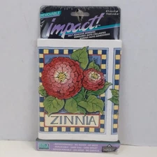 Impact Removable Retro 80s Floral Wallpaper Border Zinnia Pansy 6.75in x 5yd 