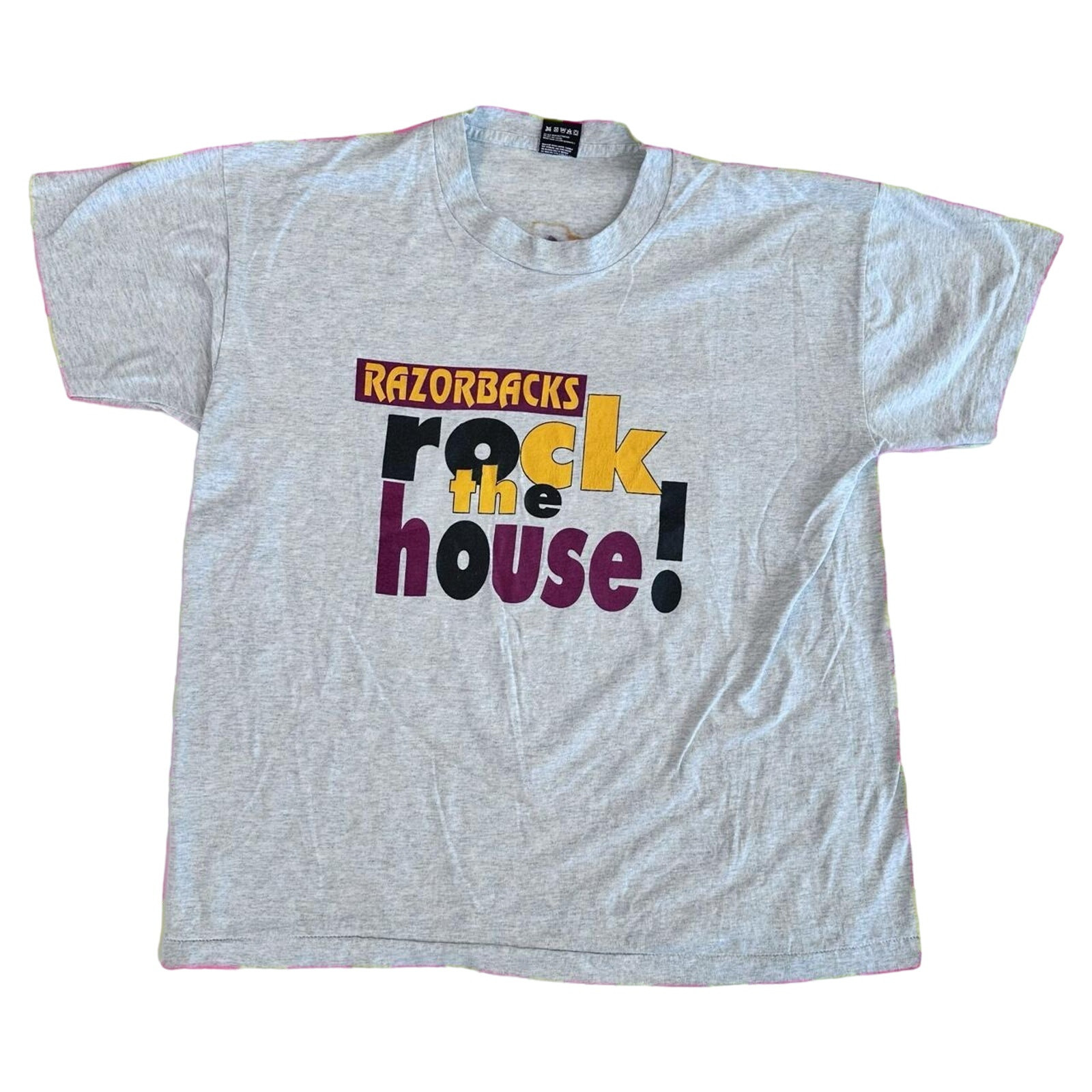 Vintage razorbacks coach gray short sleeve t shirt