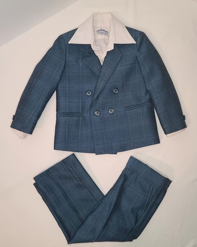 Big Guy for Young Americans Suit Jacket and Pants Toddler Size 3T ~ Blue Plaid