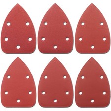 Detail Sander Paper, 120-600 Grits, Hook and Loop Backing, 5 Holes, for Sandi...