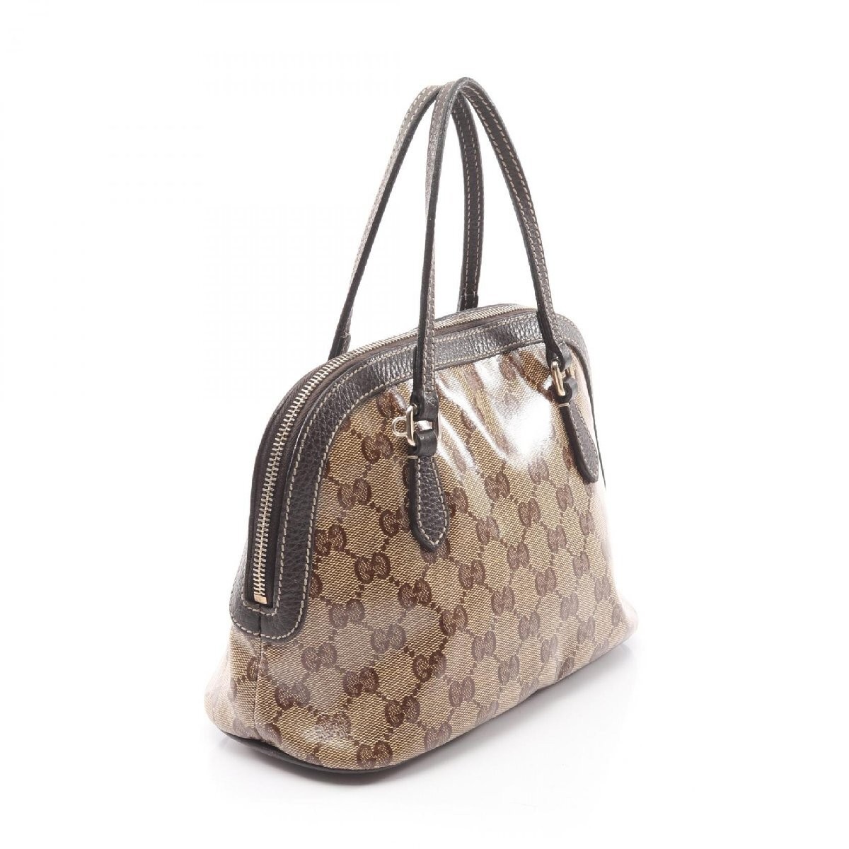 GUCCI GG Crystal  PVC Coated Canvas Hand Bag Canvas Leather 323906 thumbnail 2