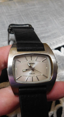 Watch Band Diesel DZ2063 Black Leather Strap 21mm Original for