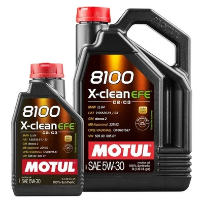 Huile Moteur MOTUL 8100 X-CLEAN EFE 5W30 - 6 Litres - C2/C3 - BMW MB VW Opel - Photo 1/4