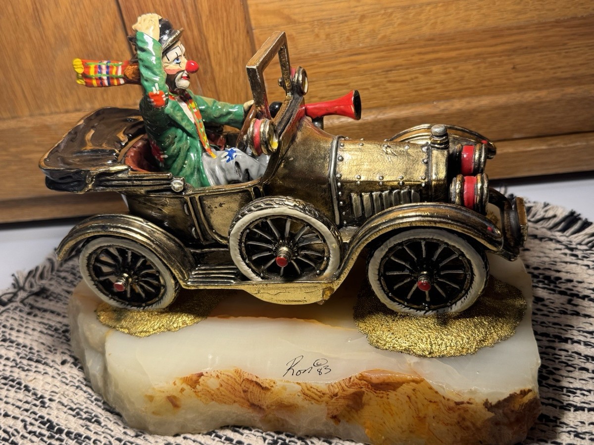 Ron Lee “On The Road Again” #355 1983 Signed Clown Car Sculpture