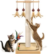 Tall Cat Scratching Post, Sisal, 33 Inches, Large Scratcher Tree Tower for In...