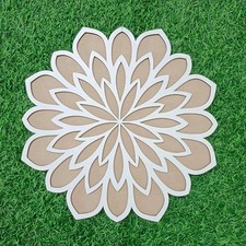 Reusable Double Layer Rangoli Stencil Mat 11.7 Inch Diwali Decor Tool Kit