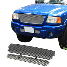 Fits 01-03 Ford Ranger Xlt 4wdranger Edge Aluminum Chrome Billet Grille Combo Fits 01-03 Ford Ranger Xlt 4wdranger Edge Aluminum Chrome Billet Grille Combo